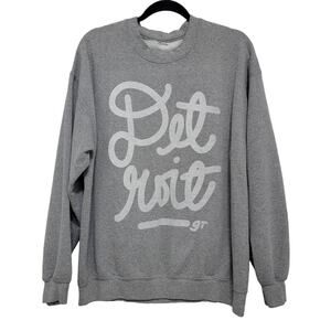 9T Detroit Sweatshirt Grey Pullover Sweats Sota Style L/XL 550